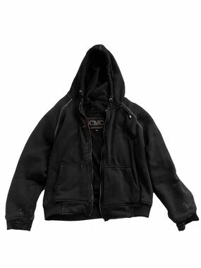 CMC Canadian Motorcycle Co Black Zip Hoodie XL Distressed Heavyweigh